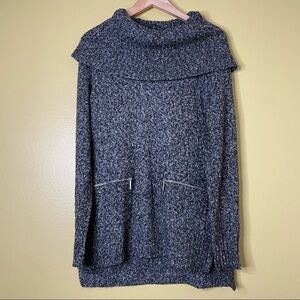 Micheal Micheal Kors Cowl Neck Sweater Black and White Speckled